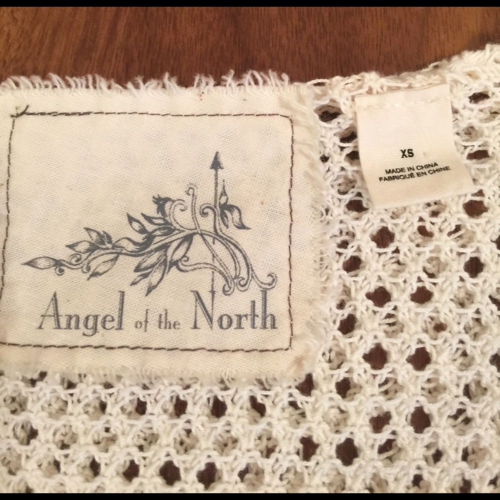 Anthropologie Angel of the North Ruffled Crochet Pullover - Picture 3 of 4